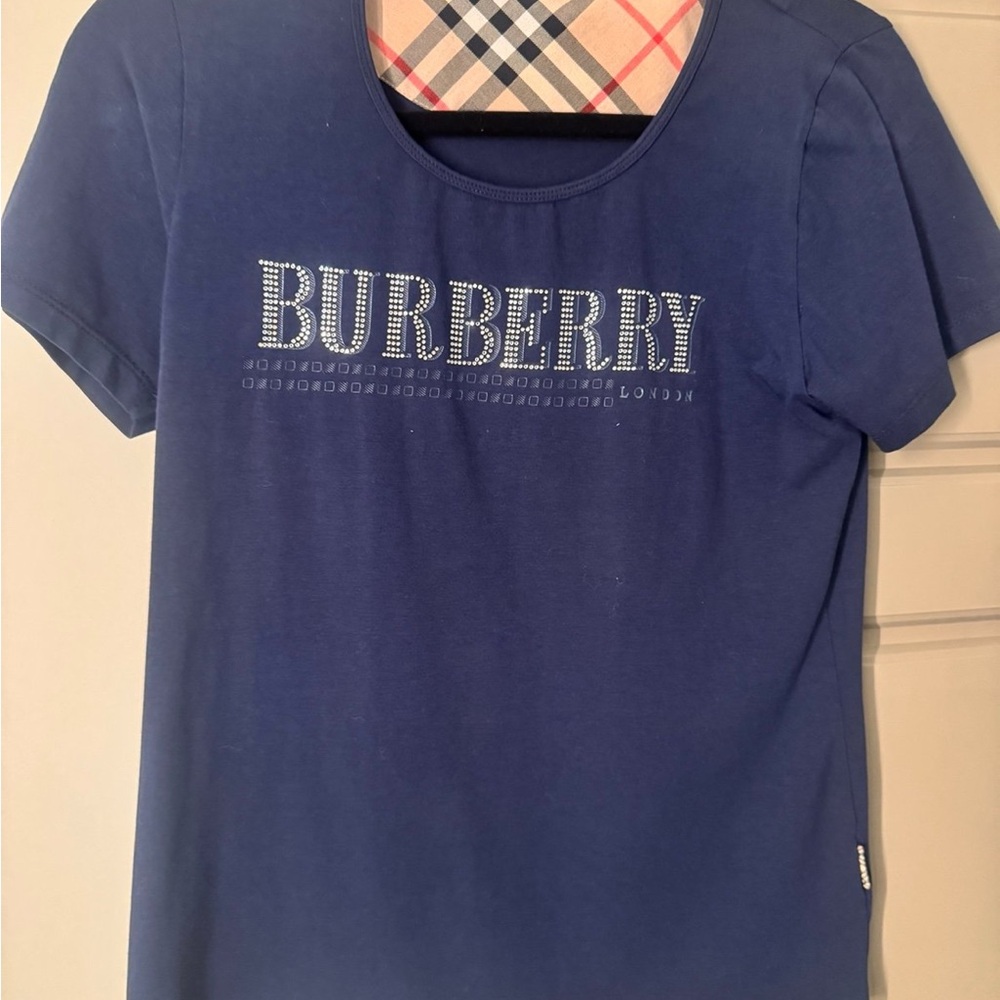 Burberry Navy Logo Tee